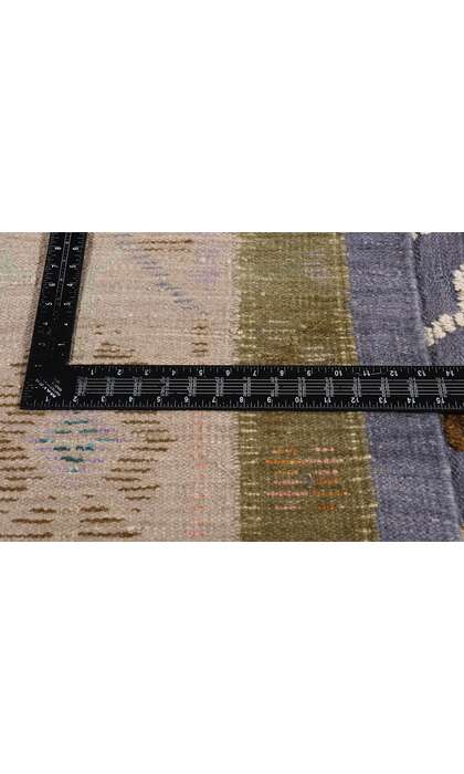11 x 13 Modern Colorful Oushak High-Low Rug 30390