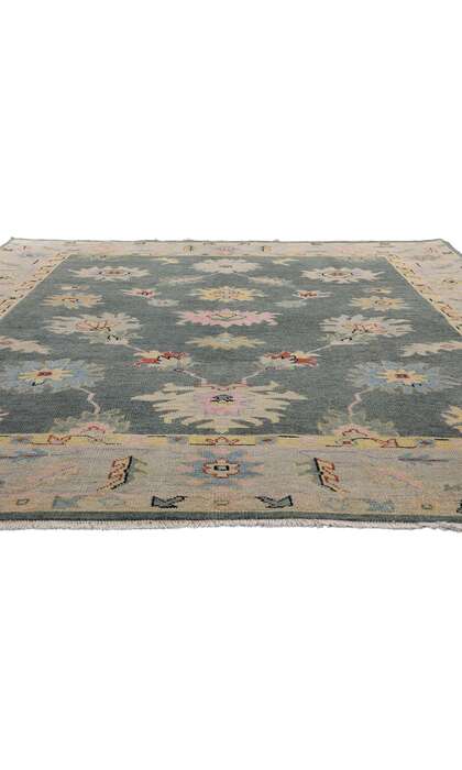 9 x 12 Modern Colorful Oushak Rug 30503