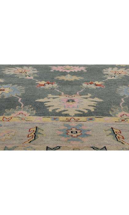 9 x 12 Modern Colorful Oushak Rug 30503