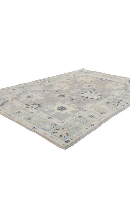 5 x 7 Modern Gray Turkish Oushak Rug 54010