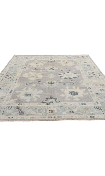 5 x 7 Modern Gray Turkish Oushak Rug 54010