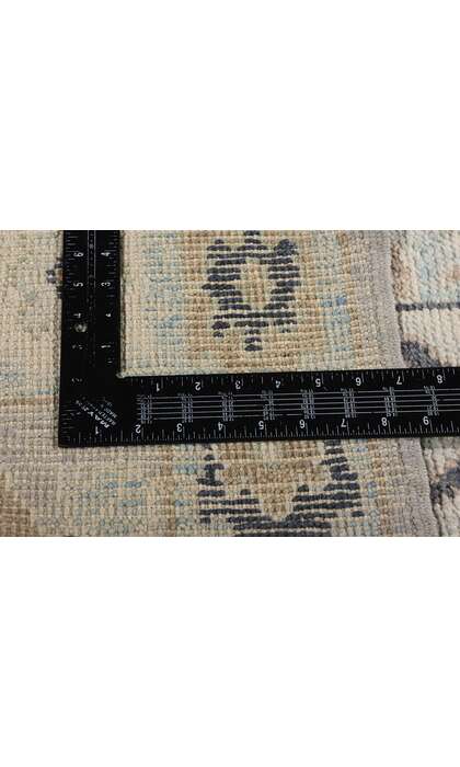 3 x 11 Modern Light Gray Turkish Oushak Rug 54011