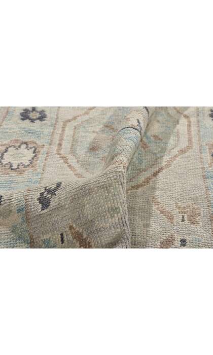 3 x 11 Modern Light Gray Turkish Oushak Rug 54011