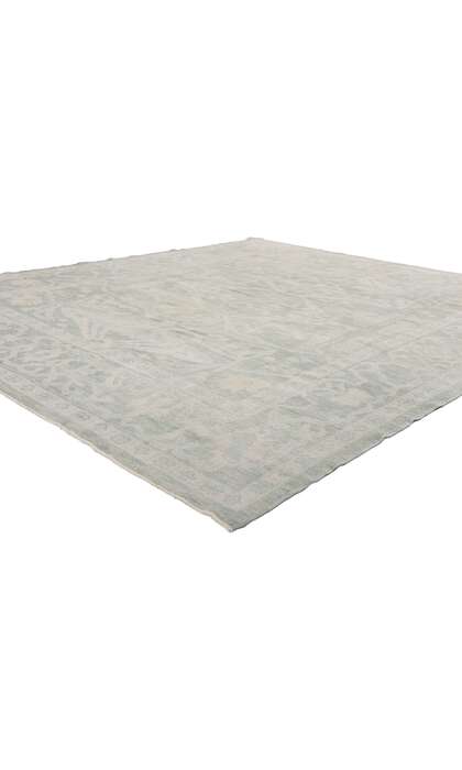 8 x 10 Modern Light Green Turkish Oushak Rug 54005