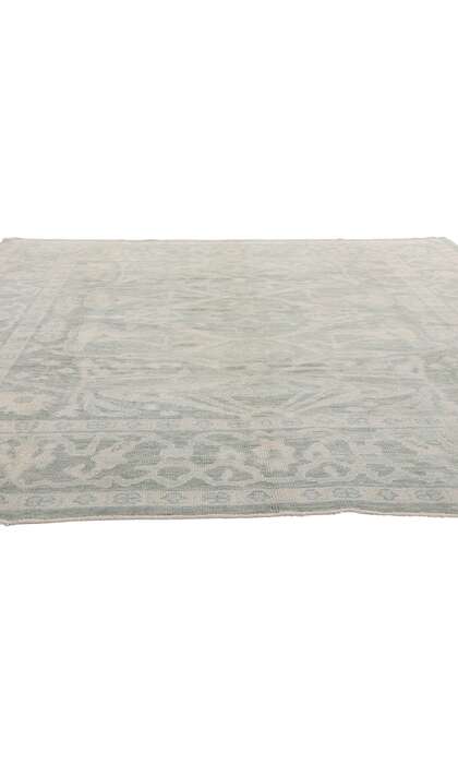 8 x 10 Modern Light Green Turkish Oushak Rug 54005