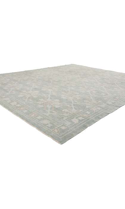 8 x 10 Light Green Turkish Oushak Rug 54006