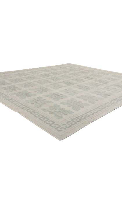 8 x 9 Modern Light Green Turkish Oushak Rug 54007