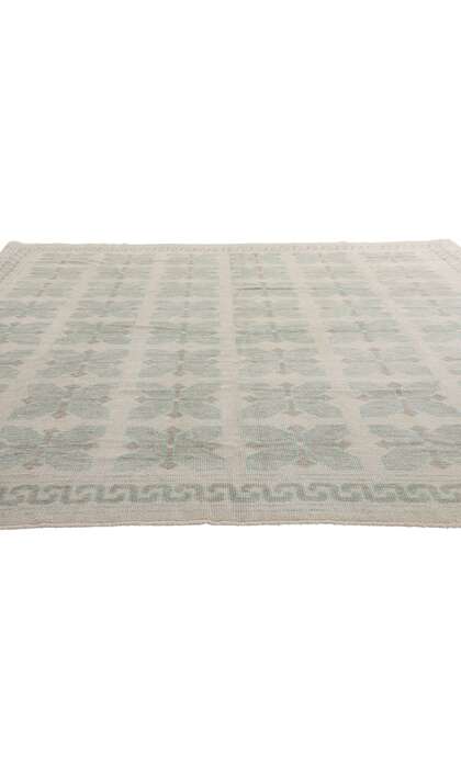 8 x 9 Modern Light Green Turkish Oushak Rug 54007