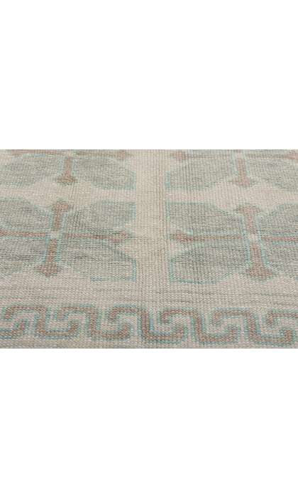 8 x 9 Modern Light Green Turkish Oushak Rug 54007
