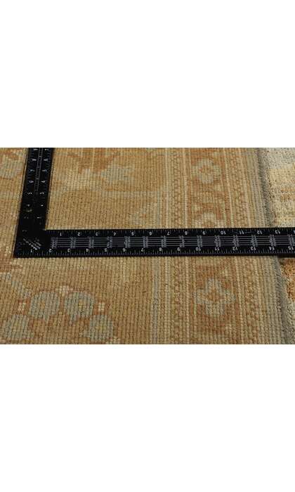 9 x 13 Vintage-Inspired Light Green Oushak Rug 30185