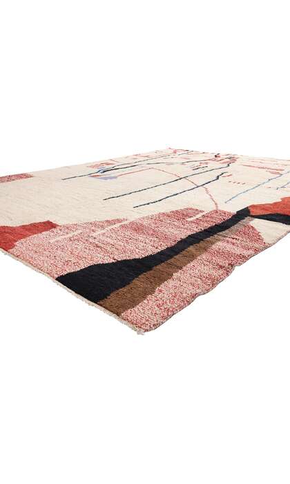 10 x 14 Modern Brutalist Dreamscape Moroccan Rug 81015