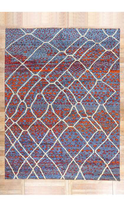 10 x 14 Modern Abstract Moroccan Rug 80484