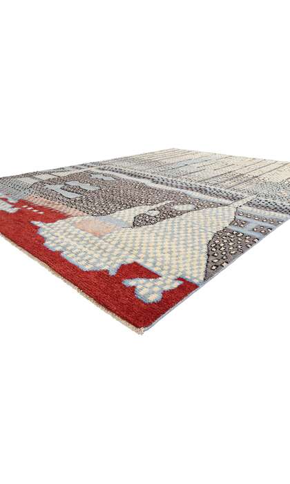 10 x 14 Modern Abstract Moroccan Rug 80644