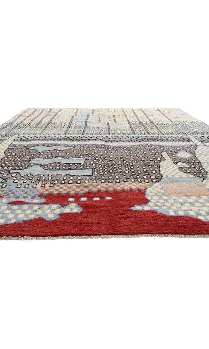 10 x 14 Modern Abstract Moroccan Rug 80644