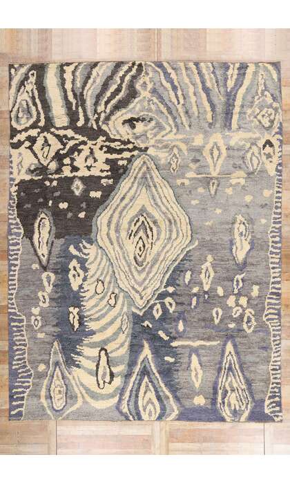 10 x 14 Modern Abstract Moroccan Rug 80475