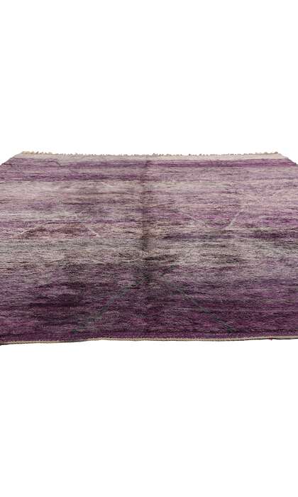 10 x 14 Modern Purple Beni Mrirt Moroccan Rug 20524