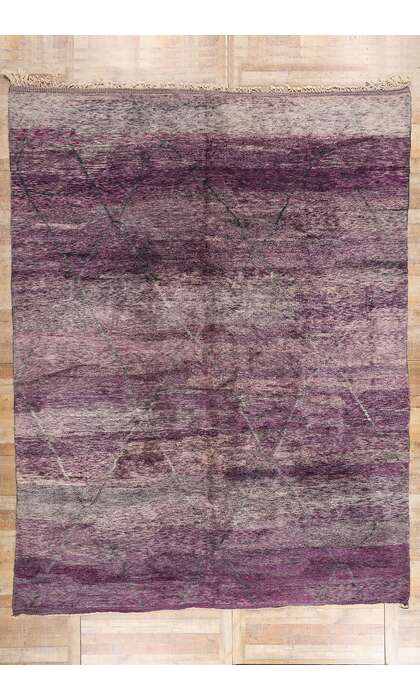 10 x 14 Modern Purple Beni Mrirt Moroccan Rug 20524