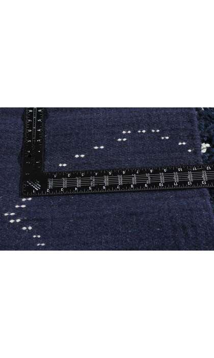 11 x 13 Modern Navy Blue Moroccan Rug 30387