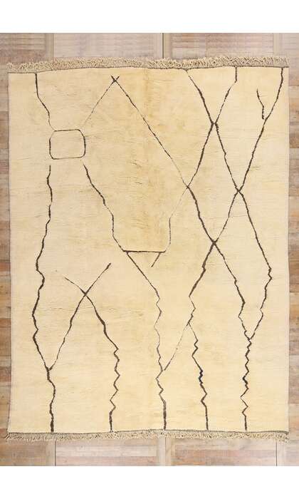 10 x 13 Organic Modern Beni Mrirt Moroccan Rug 21644