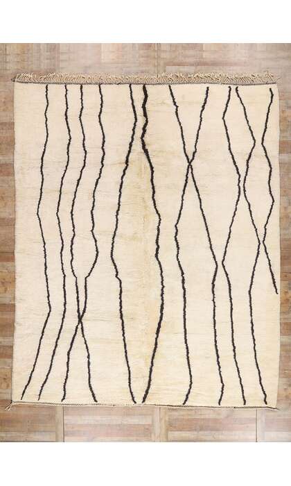 11 x 13 Organic Modern Beni Mrirt Moroccan Rug 21123