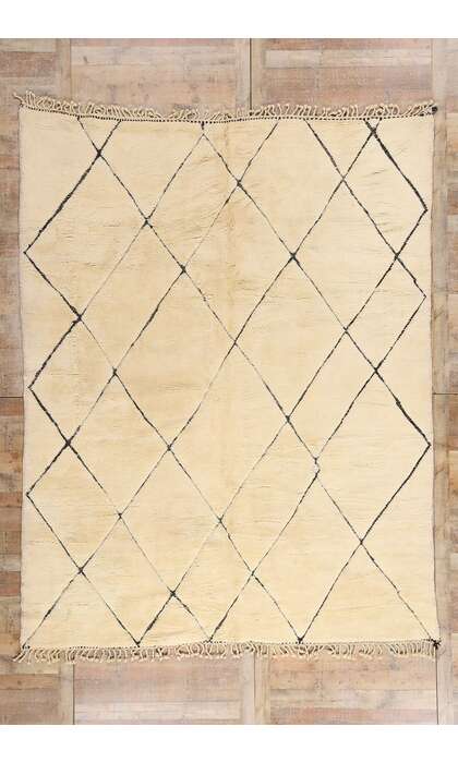 9 x 12 Organic Modern Beni Mrirt Moroccan Rug 21175