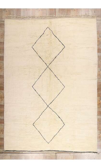 11 x 16 Organic Modern Moroccan Beni Ourain Rug 21137