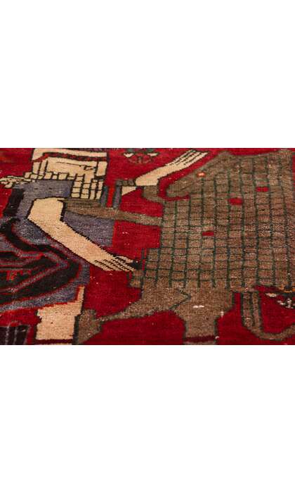 2 x 2 Vintage Persian Shiraz Pictorial Rug 79265