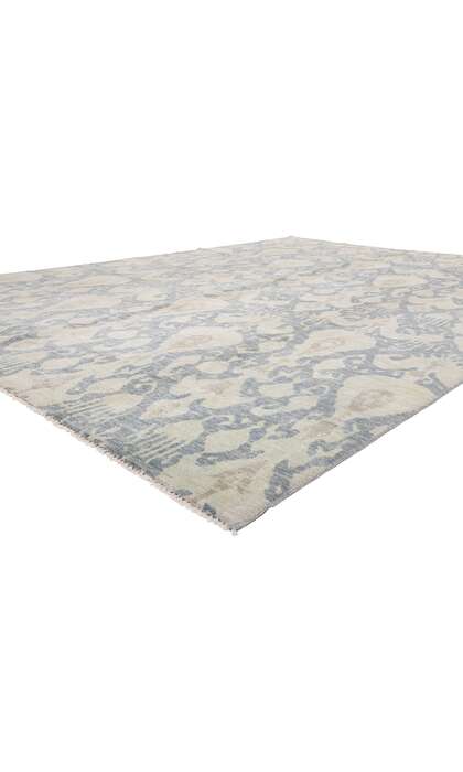 10 x 14 Transitional Light Blue Ikat Rug 30255