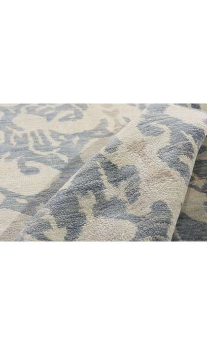 10 x 14 Transitional Light Blue Ikat Rug 30255