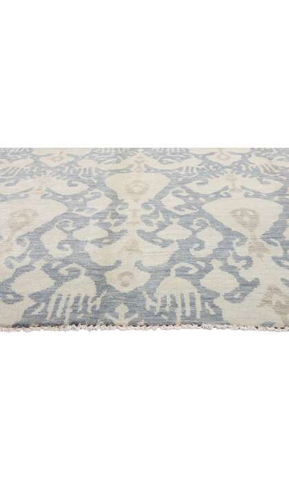 10 x 14 Transitional Light Blue Ikat Rug 30255