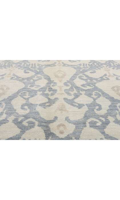 10 x 14 Transitional Light Blue Ikat Rug 30255