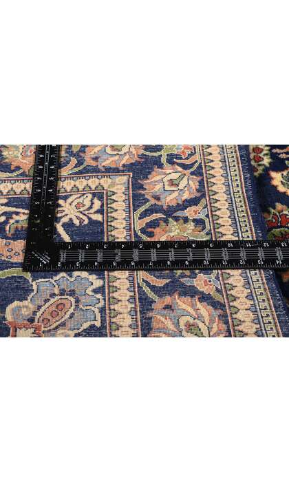 4 x 6 Vintage Navy Blue Chinese Tabriz Rug 79242