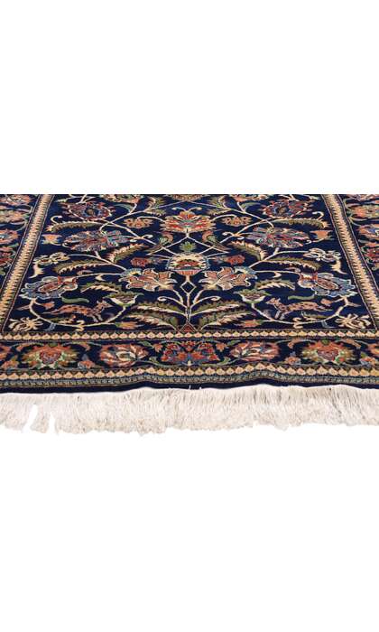 4 x 6 Vintage Navy Blue Chinese Tabriz Rug 79242