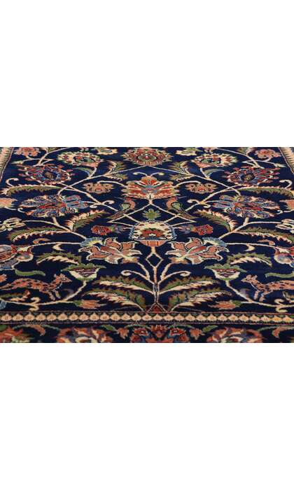 4 x 6 Vintage Navy Blue Chinese Tabriz Rug 79242