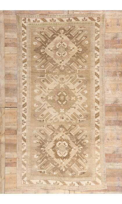 5 x 11 Vintage Earth-Tone Turkish Kars Rug 53715