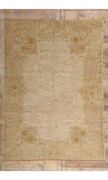 7 x 10 Vintage Turkish Oushak Rug 77707