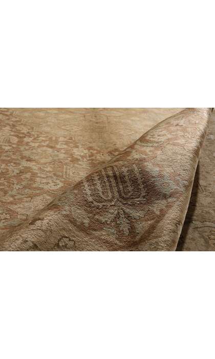 10 x 13 Vintage Earth-Tone Persian Tabriz Rug 75889