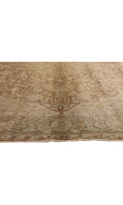 10 x 13 Vintage Earth-Tone Persian Tabriz Rug 75889