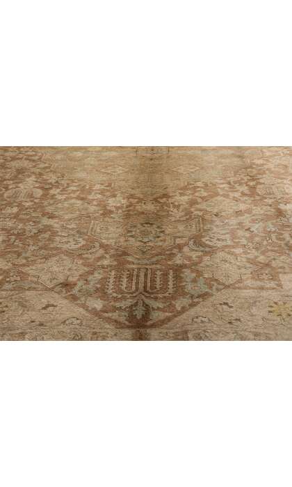 10 x 13 Vintage Earth-Tone Persian Tabriz Rug 75889