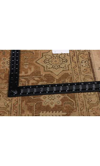 9 x 12 Vintage Earth-Tone Persian Tabriz Rug 75767