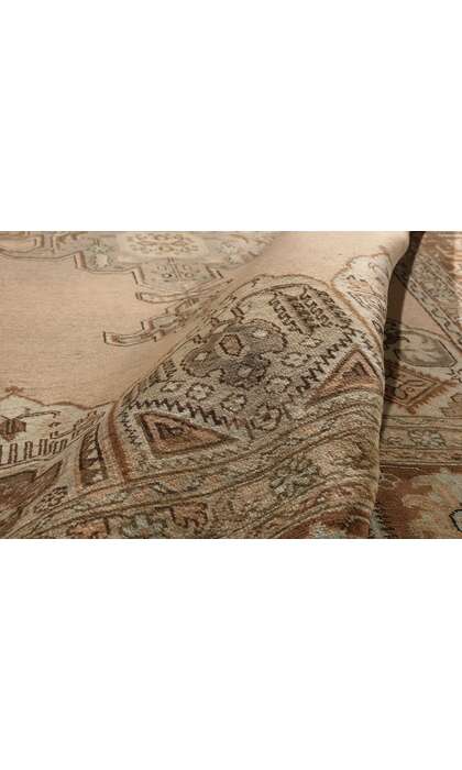 9 x 12 Vintage Earth-Tone Persian Tabriz Rug 75767