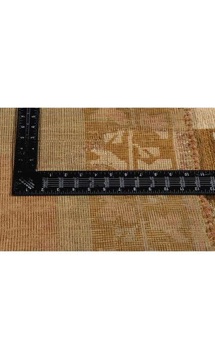 3 x 9 Vintage Earth-Tone Turkish Oushak Rug 50023