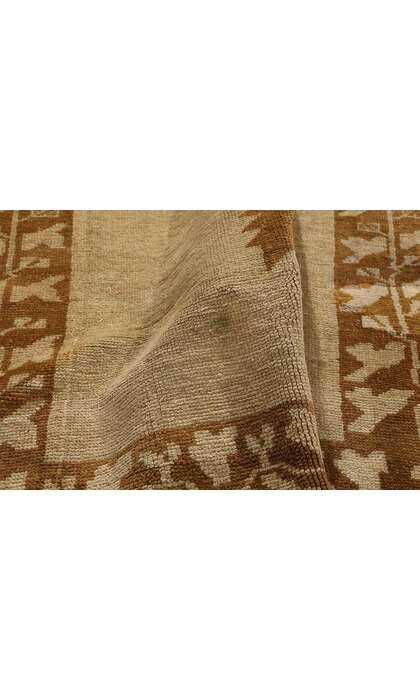 3 x 9 Vintage Earth-Tone Turkish Oushak Rug 50023