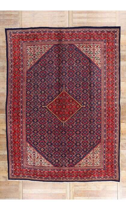 10 x 13 Vintage Persian Hamadan Rug 77149
