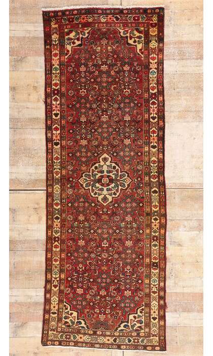 3 x 10 Vintage Persian Borchelou Hamadan Rug 79284