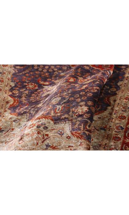 4 x 6 Vintage Persian Silk Qum Rug 79243