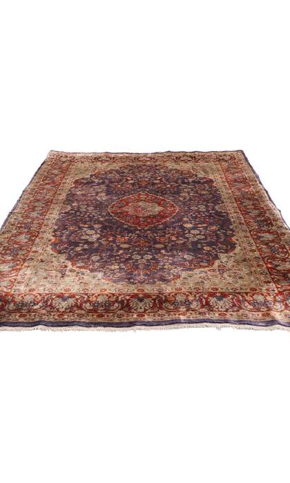 4 x 6 Vintage Persian Silk Qum Rug 79243