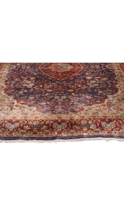 4 x 6 Vintage Persian Silk Qum Rug 79243