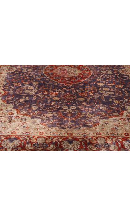 4 x 6 Vintage Persian Silk Qum Rug 79243