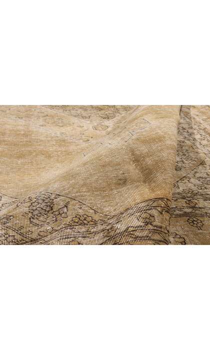 10 x 12 Distressed Vintage Persian Tabriz Rug 80309